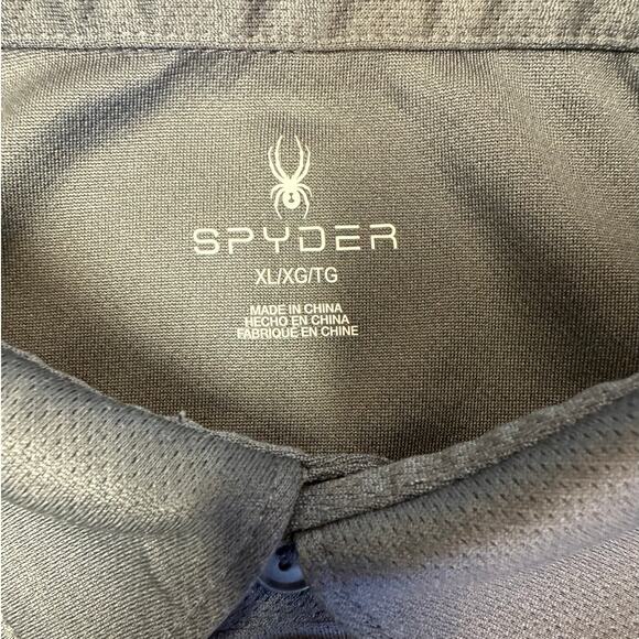 Spyder Gray Performance Wear Golf Polo Size XL Short Sleeve Embroidered Logo - Picture 6 of 10